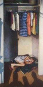 A Child’s Brief Refuge, 24”x48”, oil on canvas, $2,900.00