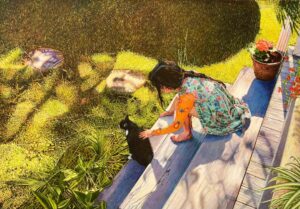 “Inner Child”, oil on canvas, 46”x32”, 2025 $4,000.00